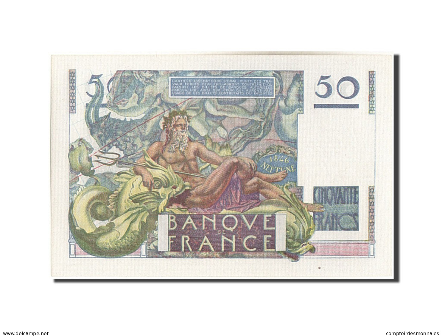 Billet, France, 50 Francs, 50 F 1946-1951 ''Le Verrier'', 1946, 1946-05-31 - 50 F 1946-1951 ''Le Verrier''