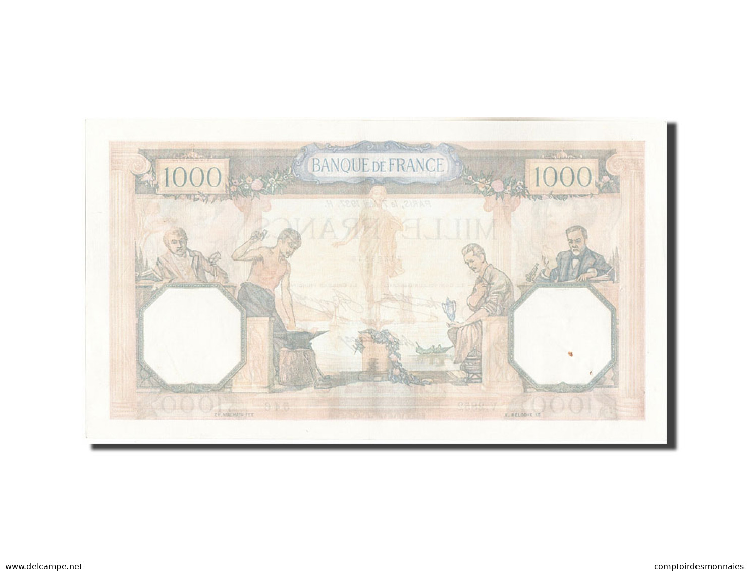 Billet, France, 1000 Francs, 1 000 F 1927-1940 ''Cérès Et Mercure'', 1937 - 1 000 F 1927-1940 ''Cérès Et Mercure''