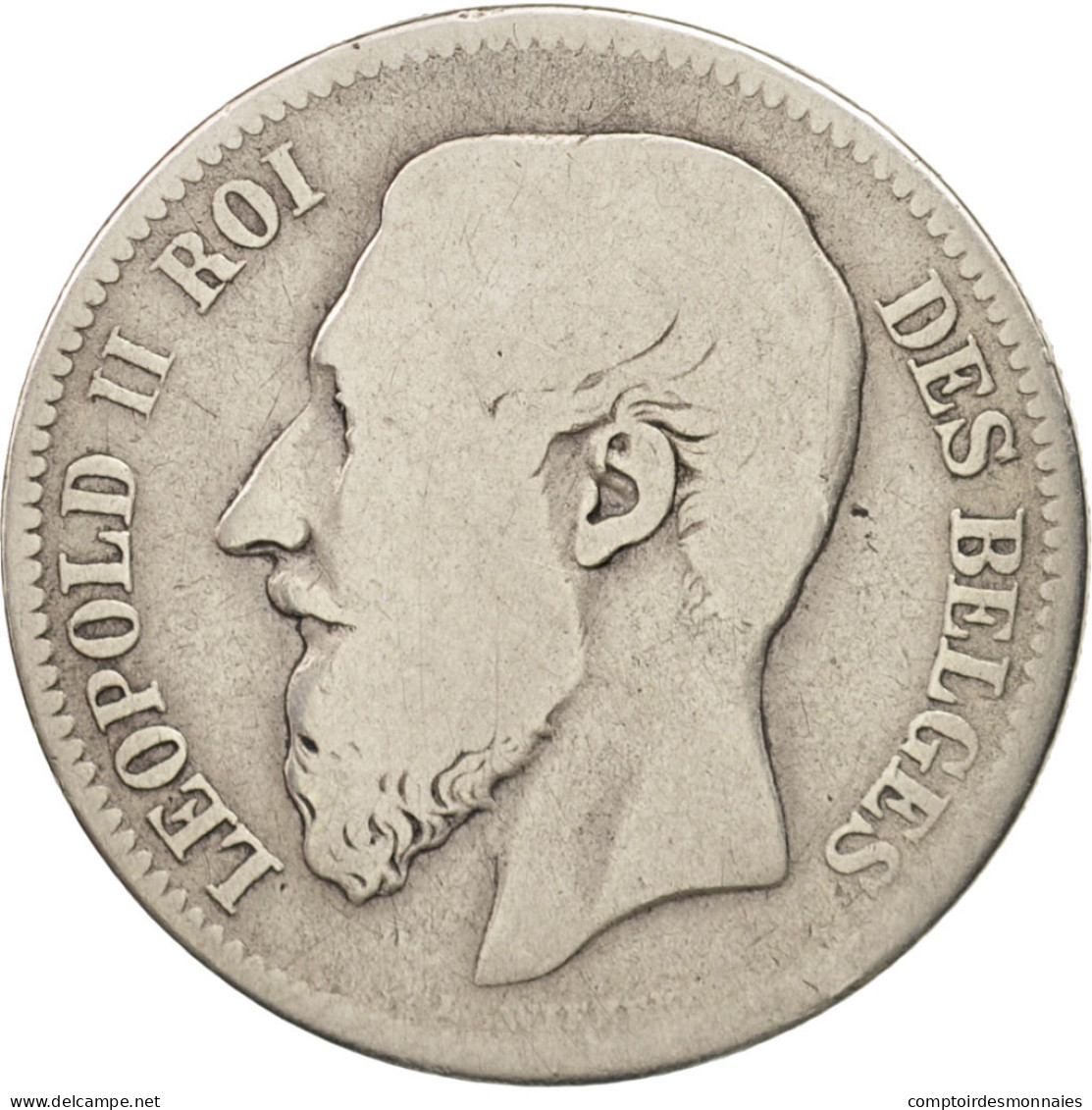 Monnaie, Belgique, Leopold II, 2 Francs, 2 Frank, 1866, B+, Argent, KM:30.1 - 2 Francs