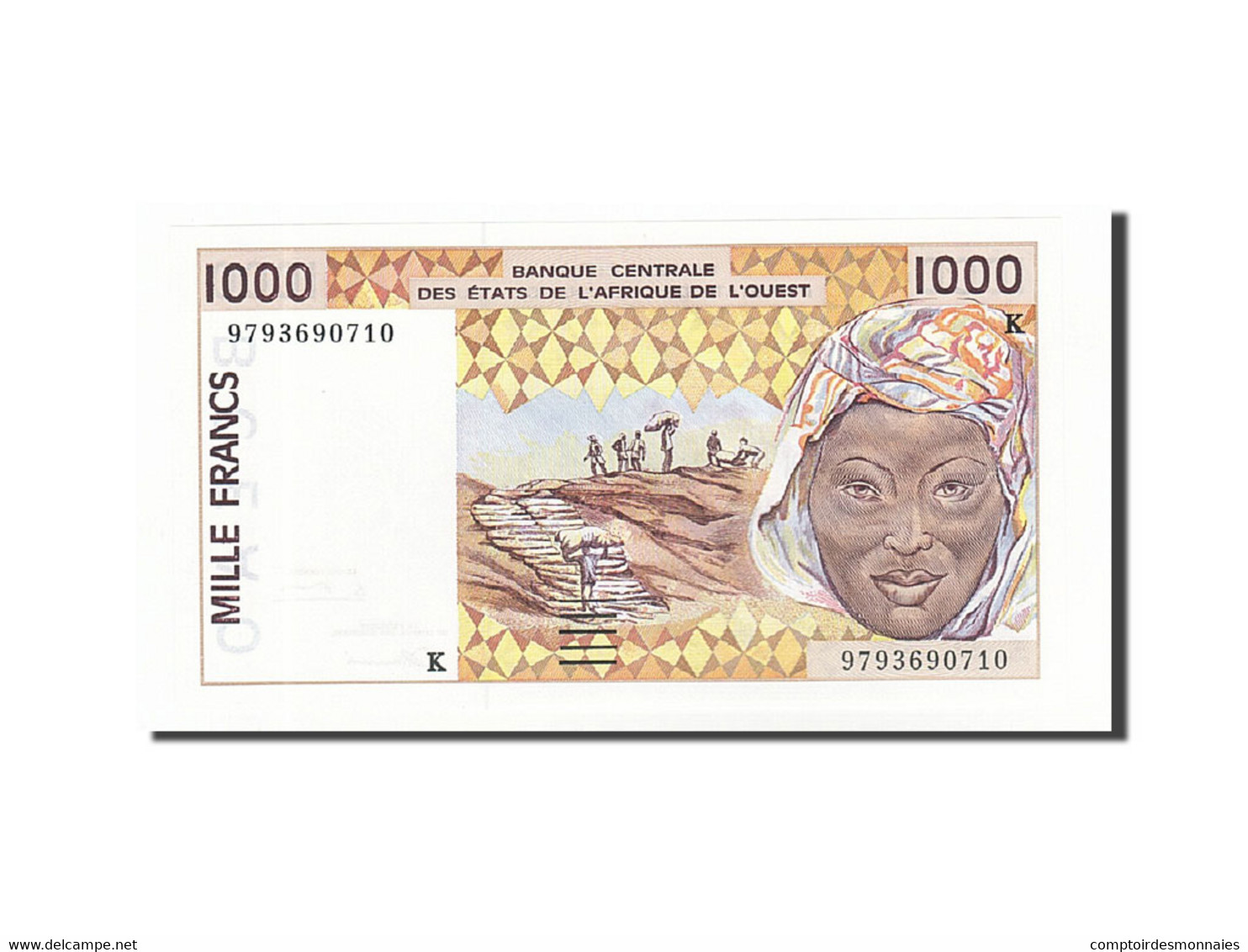 Billet, West African States, 1000 Francs, 1991-1992, 1997, KM:711Kg, NEUF - États D'Afrique De L'Ouest