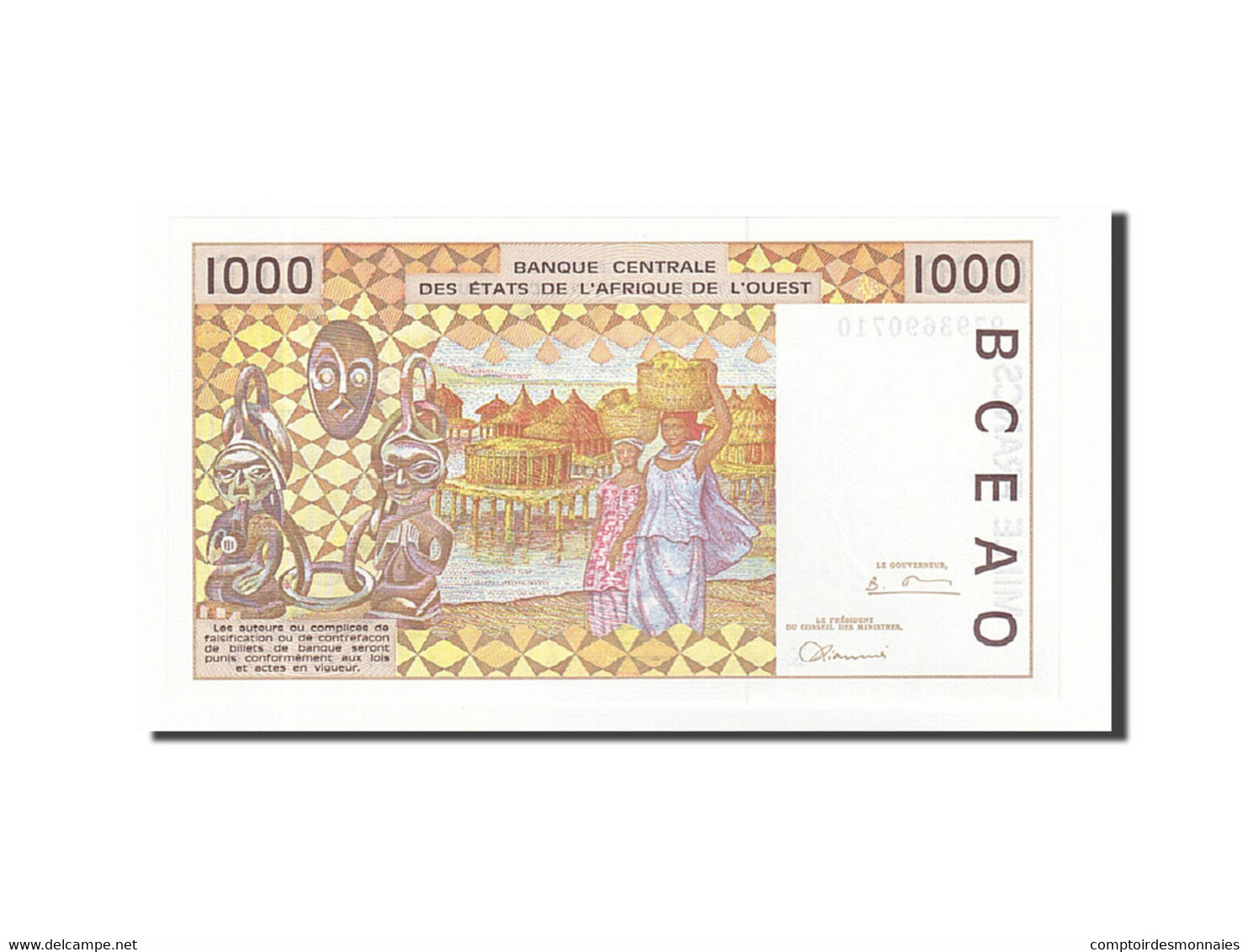 Billet, West African States, 1000 Francs, 1991-1992, 1997, KM:711Kg, NEUF - États D'Afrique De L'Ouest