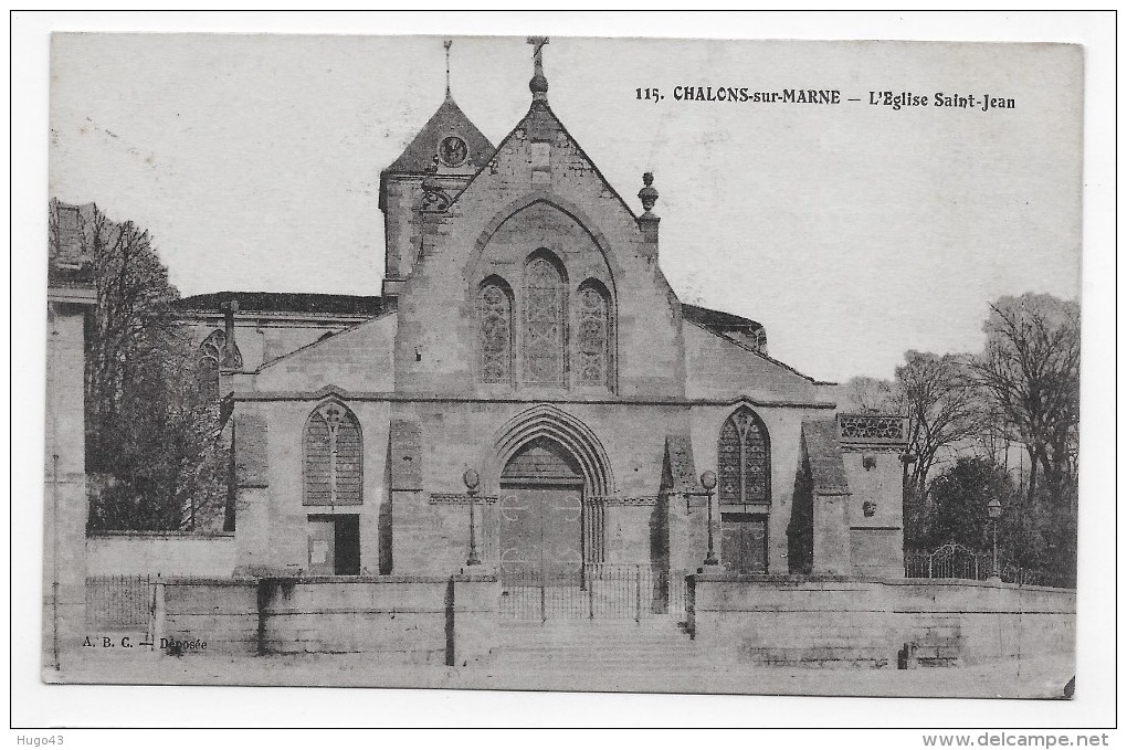 CHALONS SUR MARNE - N° 115 - L' EGLISE SAINT JEAN - CPA VOYAGEE - Châlons-sur-Marne