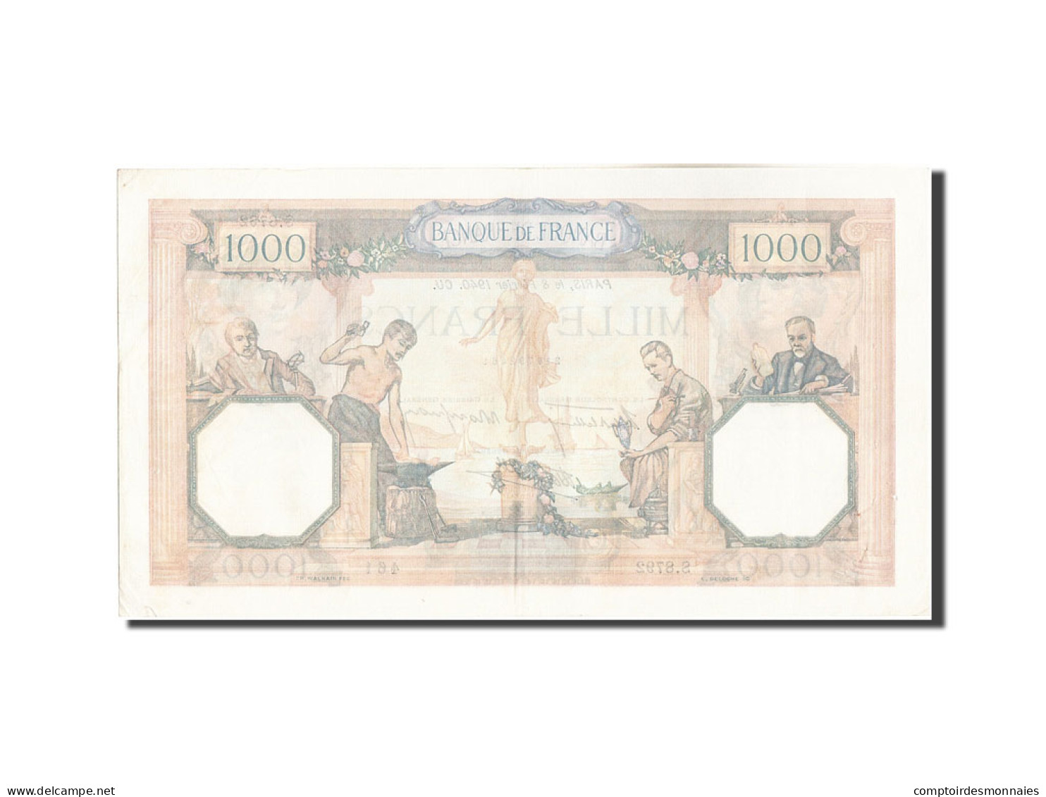 Billet, France, 1000 Francs, 1 000 F 1927-1940 ''Cérès Et Mercure'', 1940 - 1 000 F 1927-1940 ''Cérès Et Mercure''