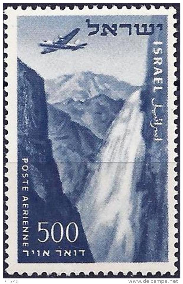 Israel 1954 - Plane Flying Over Tanur Falls ( Mi 85 - YT Pa14 ) MNH** - Airmail