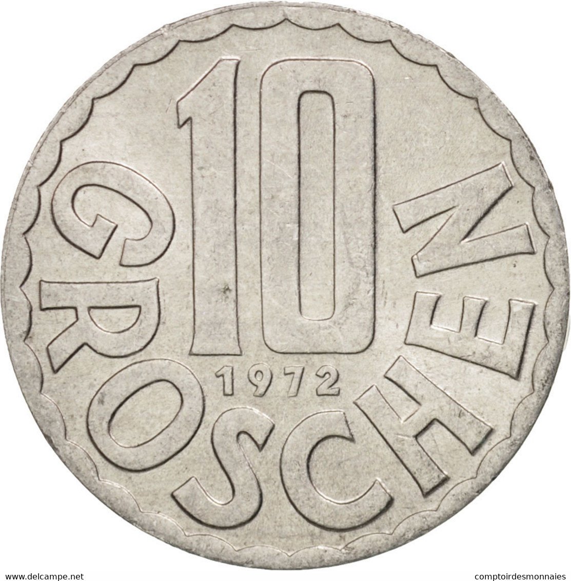 Monnaie, Autriche, 10 Groschen, 1972, Vienna, SUP, Aluminium, KM:2878 - Autriche