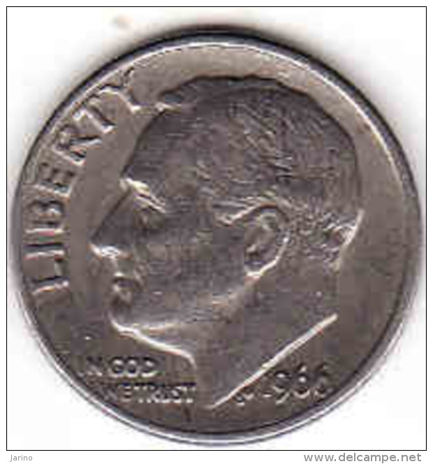 Etats Unis - USA 10 Cents = 1 Dime, ROOSEVELT 1966 - 1946-...: Roosevelt