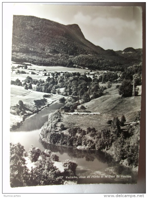 Carte Postale Suisse Vallorbe,rives De L'Orbe Et La Dent De Vaulion (non Circulée) - Vallorbe