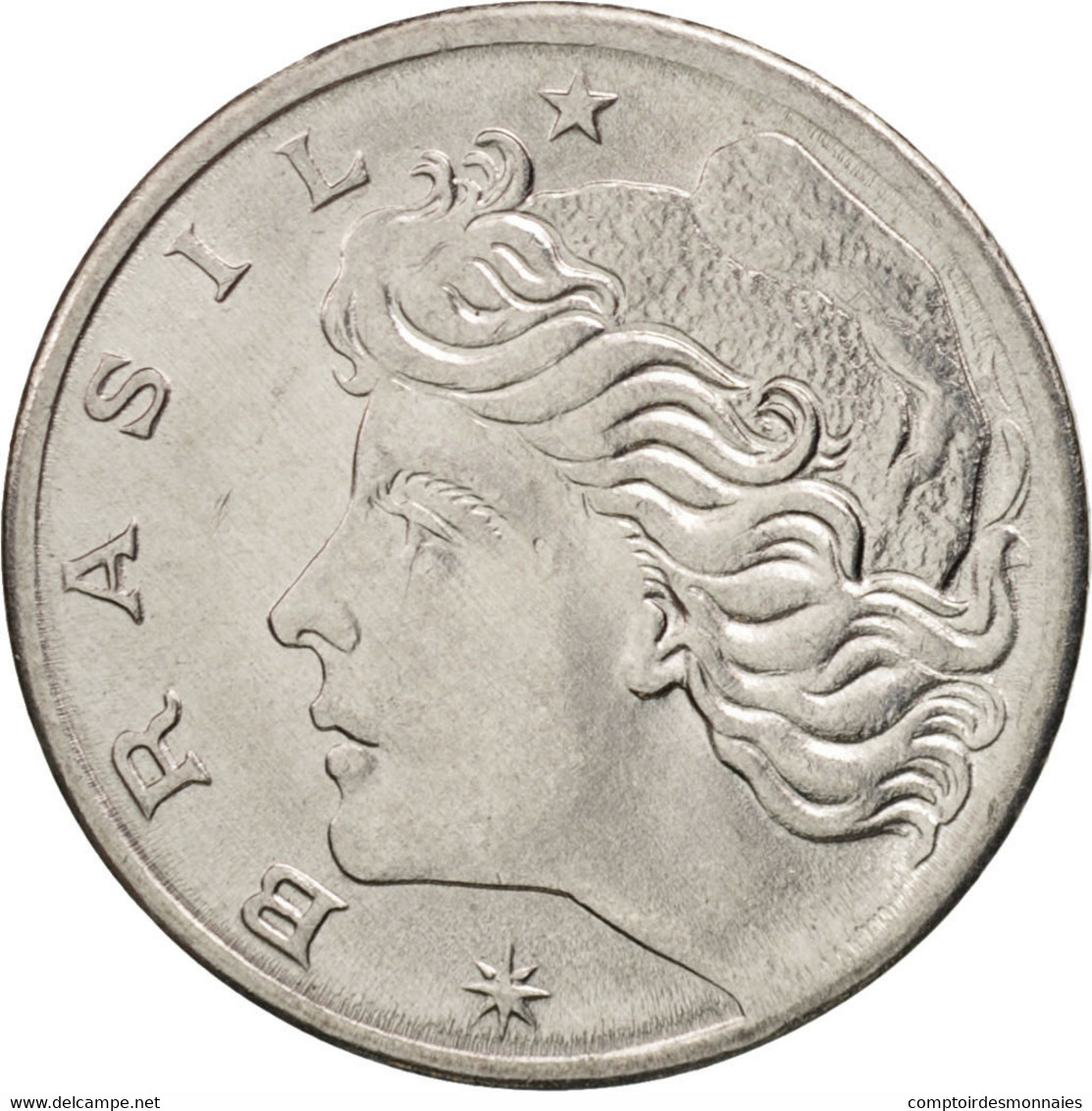 Monnaie, Brésil, Centavo, 1975, SPL+, Stainless Steel, KM:585 - Brésil