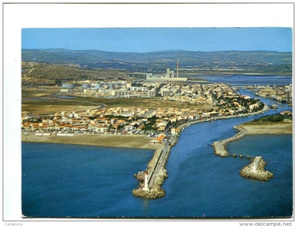 Cp - PORT LA NOUVELLE (11) - Vue Aérienne - La Plage, Au Loin Le Port Et Le Village - Port La Nouvelle