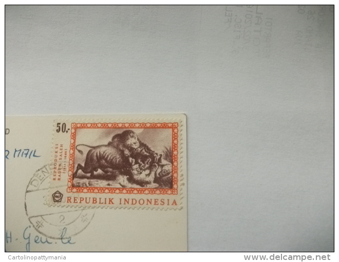 STORIA POSTALE FRANCOBOLLO COMMEMORATIVO  INDONESIA PURA TANAHLOT BALI - Indonesia