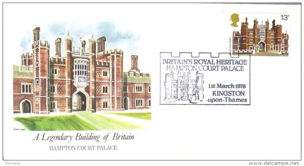 GB  -  Hampton Court Palace  -   FDC (Fleetwood) - Castillos