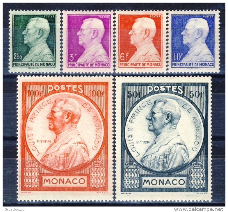 Monaco 1946 Serie N. 281-286 MNH Catalogo € 17 - Nuovi