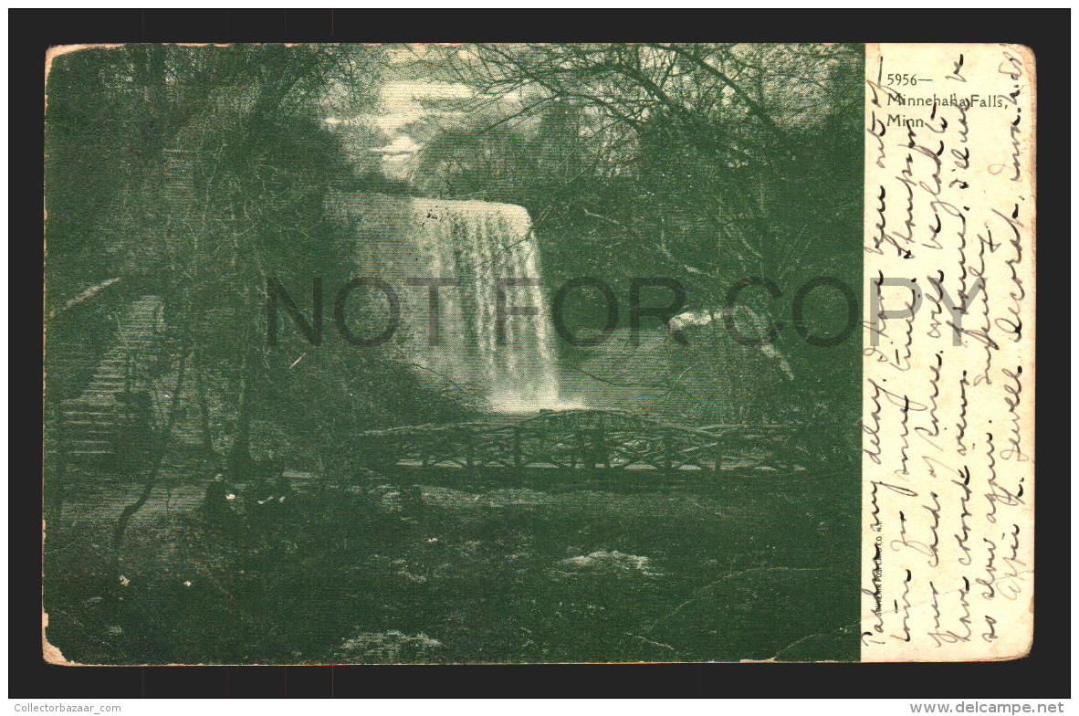 MINNEHAHA FALLS MINN Vintage Original Ca1900 POSTCARD CPA AK (W4_2708) - Altri & Non Classificati