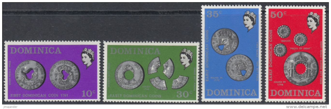 Dominica 1971 Ancient Coins. Mi 333-336 MNH - Dominica (...-1978)
