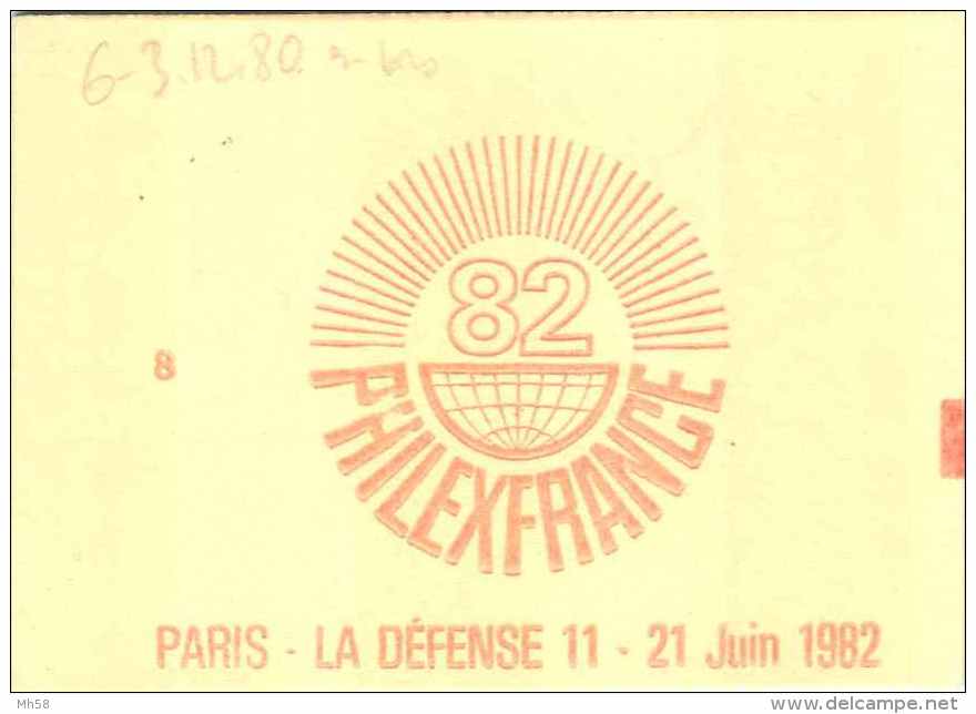 FRANCE - Carnet 1f40 Sabine Rouge - N° Y&amp;T 2102 C8 Ou N° Maury 427 - Confectionneuse 8, Date 6.-3.12.80 - Autres & Non Classés