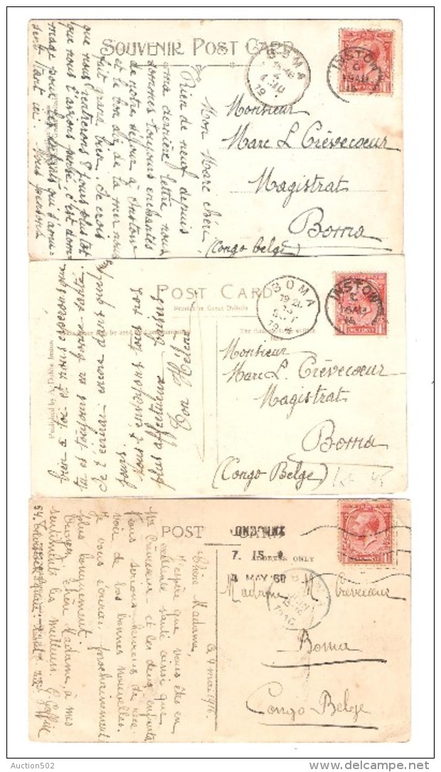 10 CP Anglaises Différentes Vues 1915-1916 Correspondance V.Crèvecoeur Magistrat à Boma Belgisch Congo Belge PR3002 - Collections