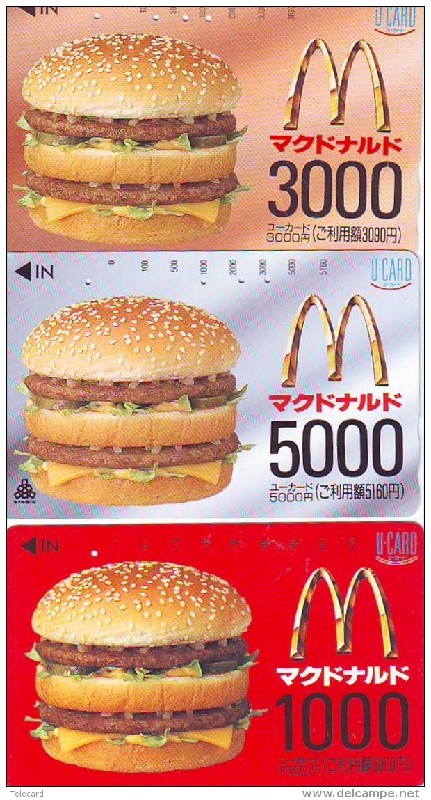 SERIE  3 CARTES McDonald's JAPON (223)  MacDonald's * McDonald&acute;s   JAPAN *  U CARD * - Reclame