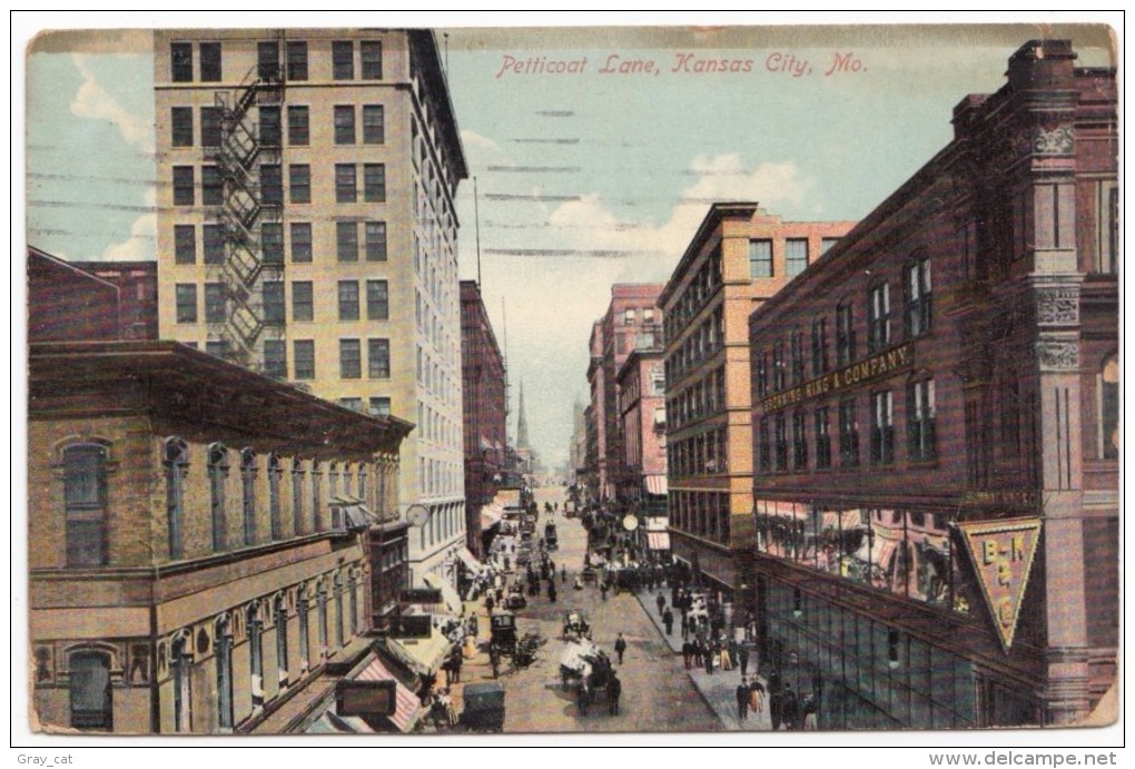 Petticoat Lane, Kansas City, MO, 1909 Used Postcard [17011] - Kansas City – Missouri