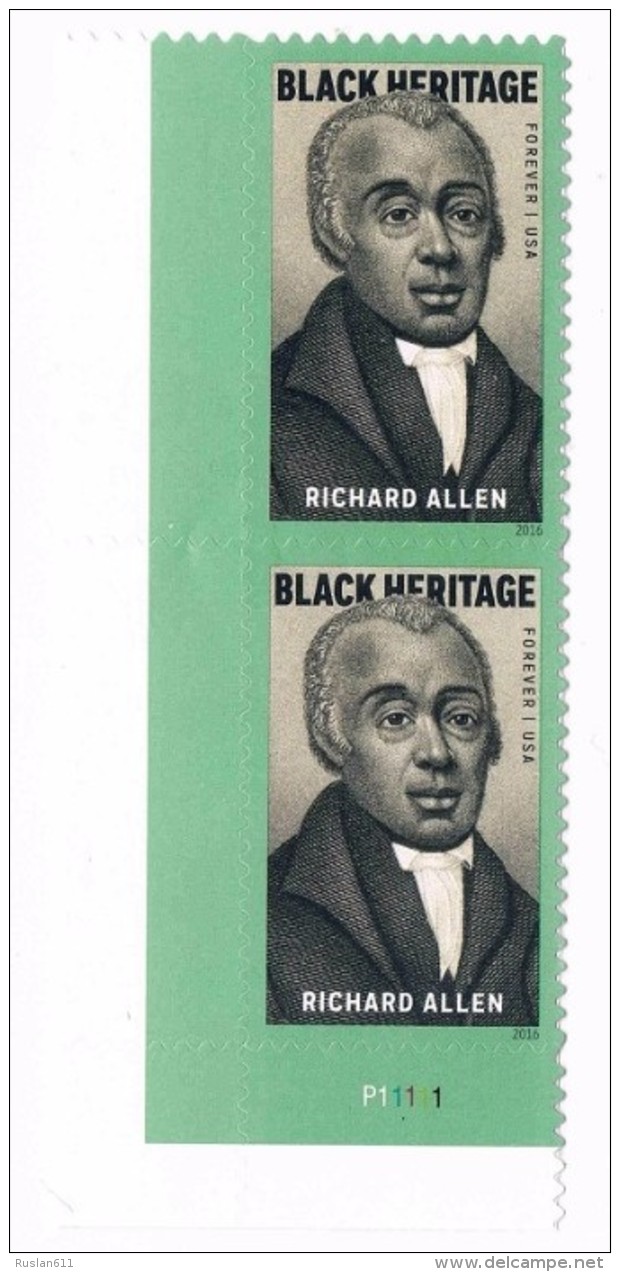 USA 2016 Richard Allen  MNH ** 49c X 2 - Unused Stamps