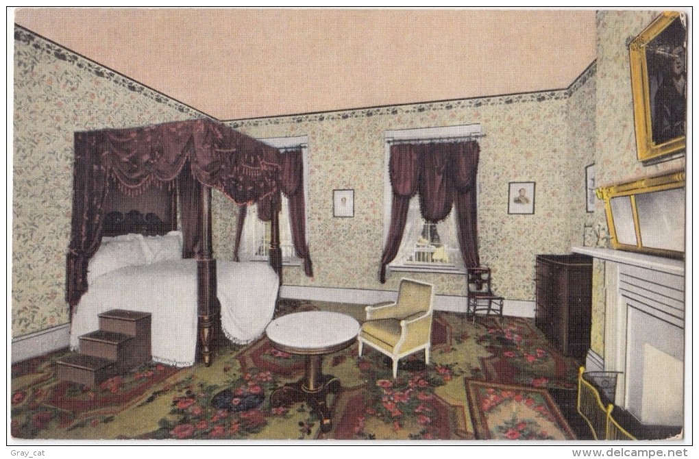 Lafayette's Bedroom, The Hermitage, Nashville, Tennessee, Unused Linen Postcard [17020] - Nashville