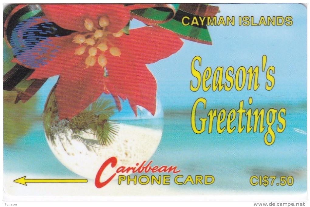 Cayman Islands, CAY-4A, Seasons Greetings, Christmas, 2 Scans..    4CCIA - Iles Cayman