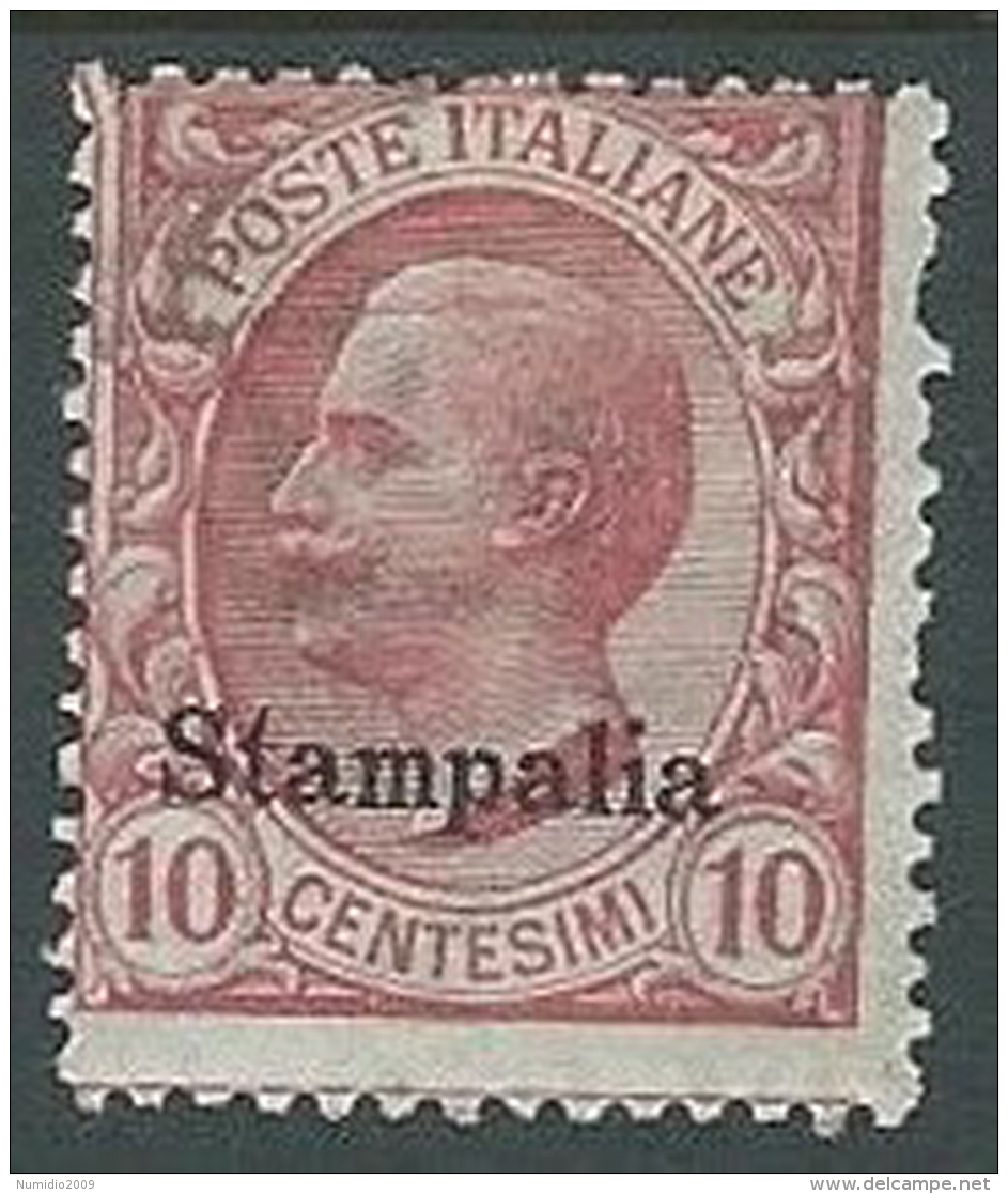 1912 EGEO STAMPALIA EFFIGIE 10 CENT MH * - K147 - Aegean (Stampalia)