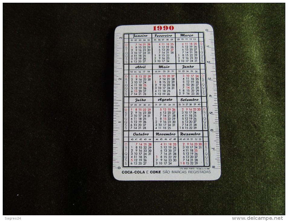 Calendrier De Poche - Pocket Calendar - Coca-Cola 1990 - Calendars