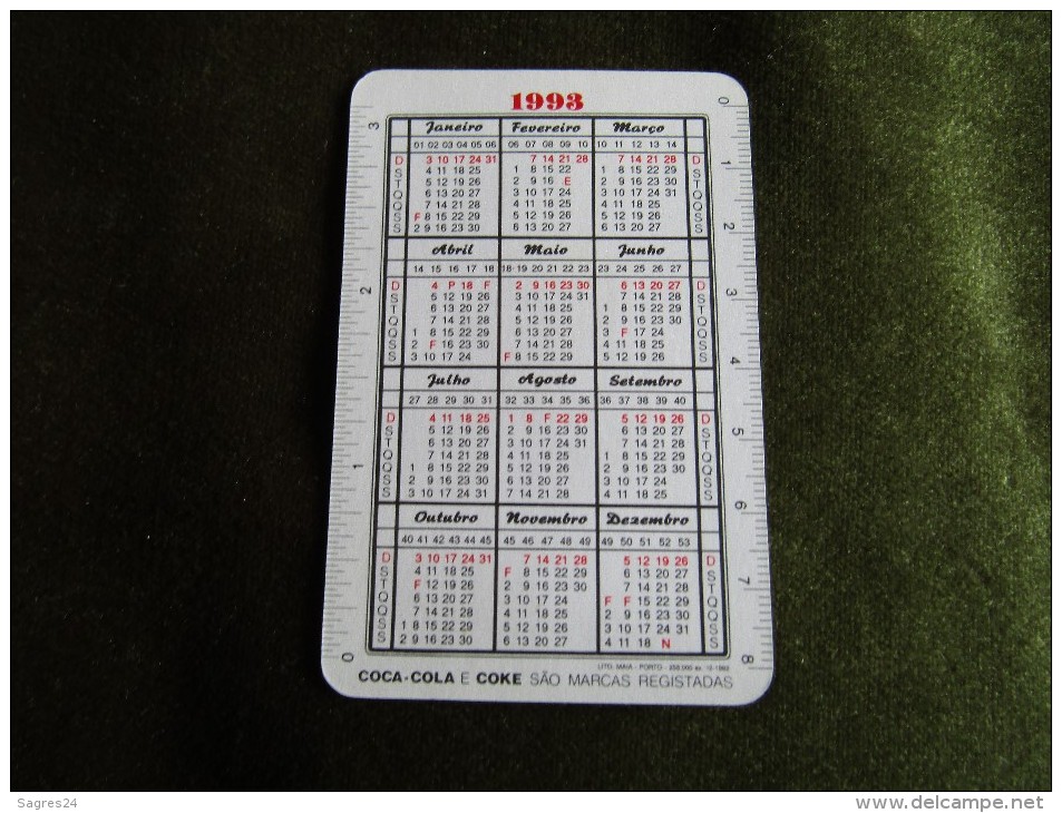 Calendrier De Poche - Pocket Calendar - Coca-Cola 1993 - Kalenders