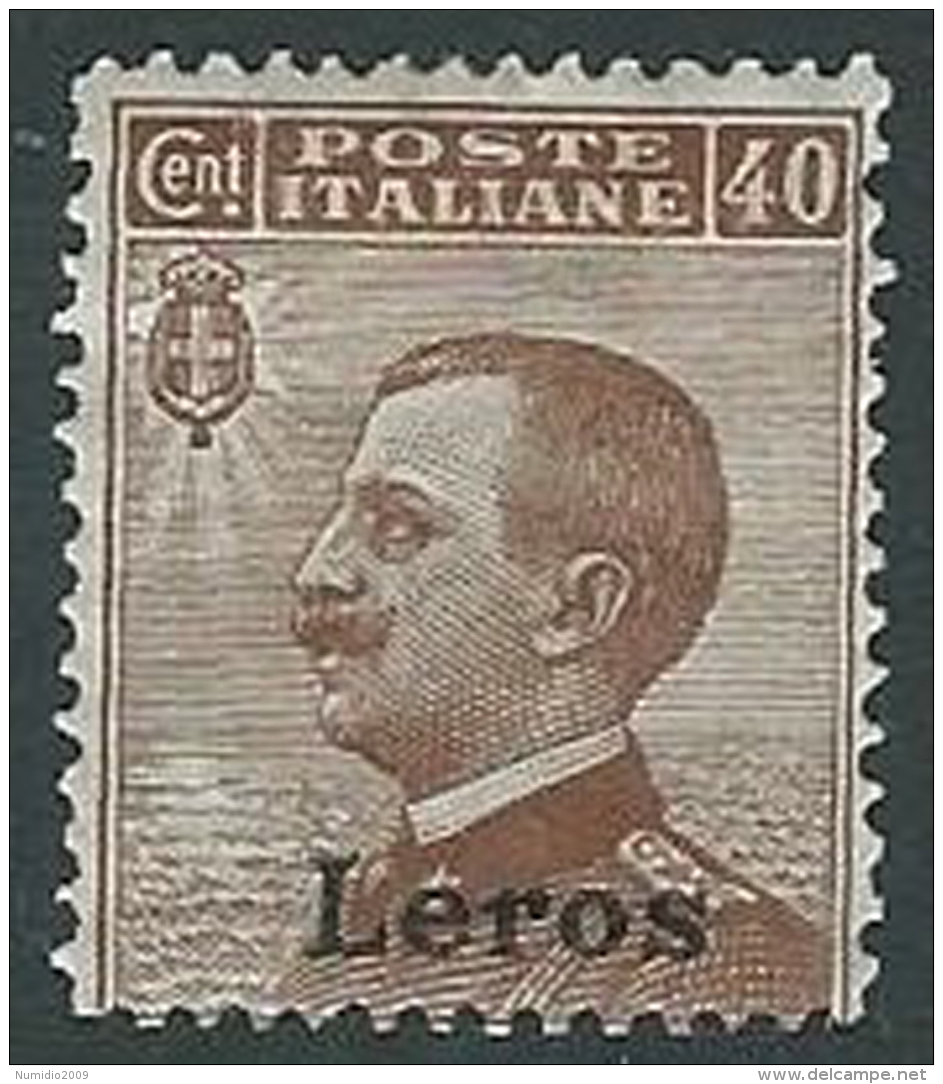 1912 EGEO LERO EFFIGIE 40 CENT MH * - K149 - Egée (Lero)