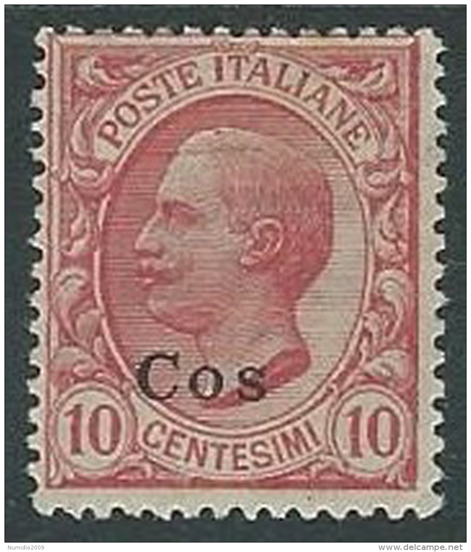 1912 EGEO COO EFFIGIE 10 CENT MH * - K149 - Aegean (Coo)