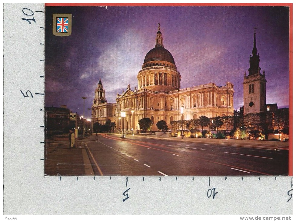 CARTOLINA VG REGNO UNITO - LONDON - St Paul's Cathedral - Notturno - 10 X 15 - ANN. 1989 - St. Paul's Cathedral