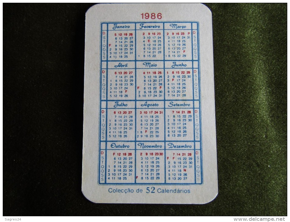 Calendrier De Poche - Pocket Calendar - Pierluigi Martini - Minardi - 1986 - Automobile - F1