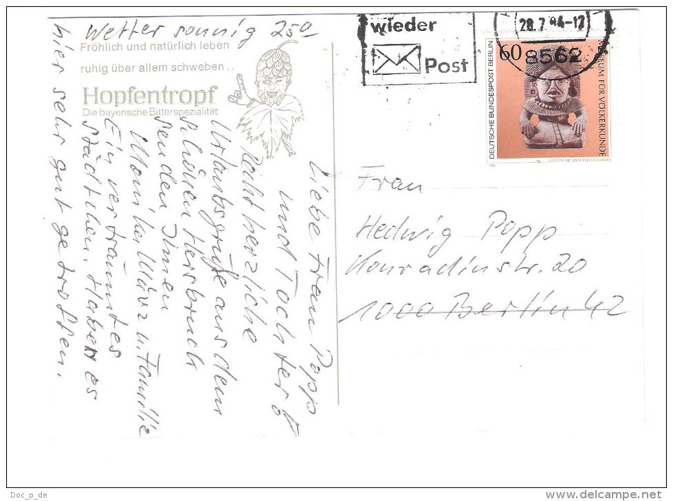 Germany - Hersbruck - Hopfentropf - Airplane - Nice Stamp - Hersbruck