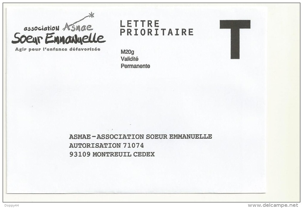 ENVELOPPE T  THEME SOEUR EMMANUELLE - Cards/T Return Covers