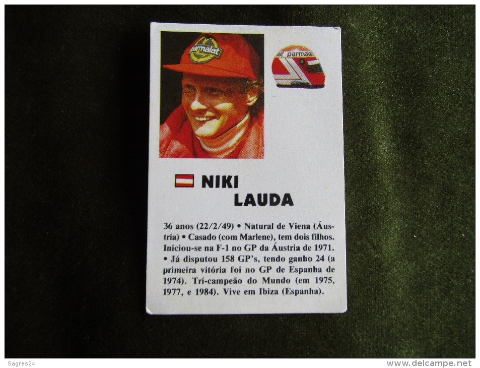 Calendrier De Poche - Pocket Calendar - Niki Lauda - 1985 - Automobile - F1