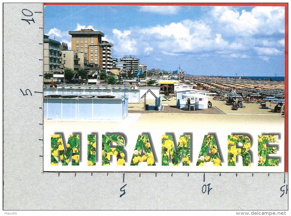 CARTOLINA VG ITALIA - MIRAMARE Di RIMINI - La Spiaggia - 10 X 15 - ANN. 2001 - Rimini