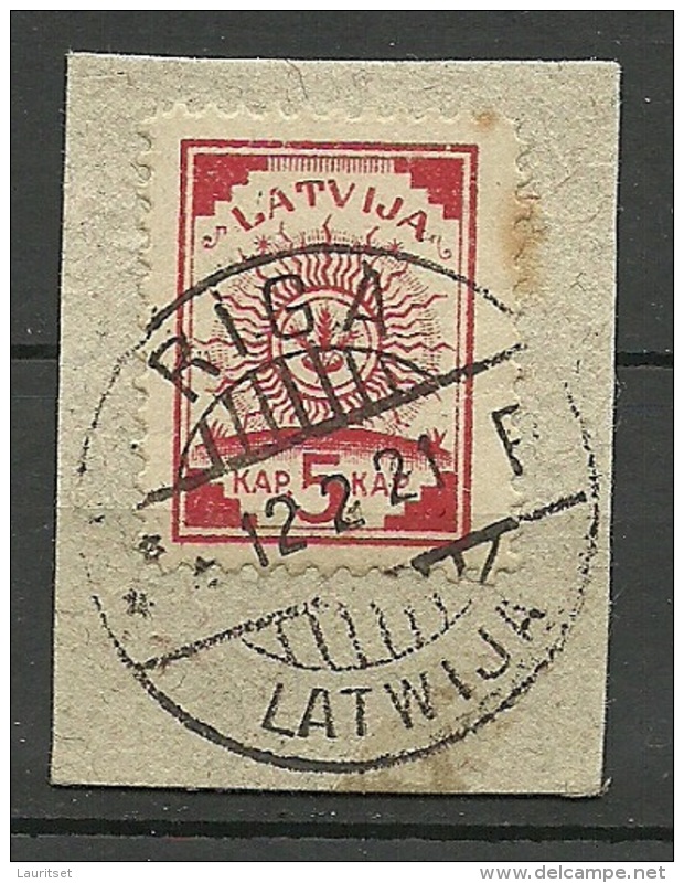 LETTLAND Latvia 1918 Michel 2 O Nice Cancel Riga - Lettonie