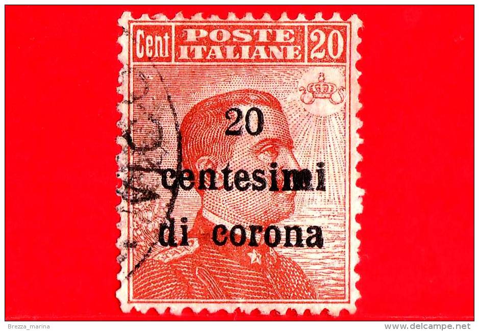 ITALIA - Usato - 1919 - Occupazioni - Emissioni Generali - Sovrastampati In Centesimi Di Corona - Effigie Di Vittorio Em - Otros & Sin Clasificación