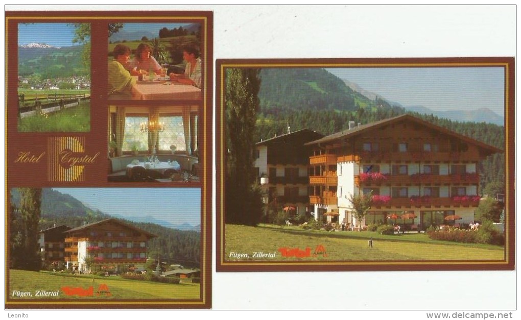 FÜGEN Zillertal Schwaz Tirol Hotel CRYSTAL 2 Karten - Schwaz