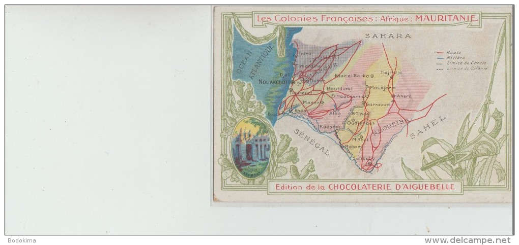 Les  Colonies  Françaises  :  Afrique  : Mauritanie - Carte Geografiche