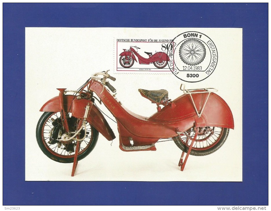 BRD 1983  Mi.Nr. 1170 , Megola-Sport - Historische Motorräder - Hagenbach Maximum Karte  Stempel Bonn 12 .04.1983 - Other & Unclassified