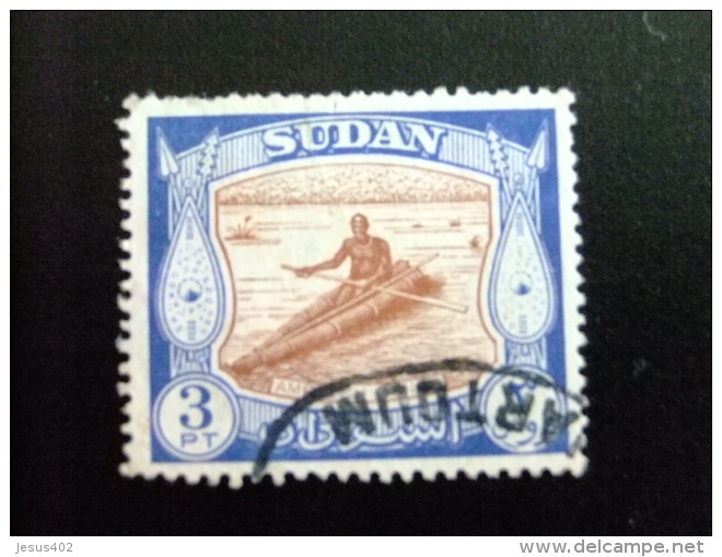 51 SOUDAN CONDOMINIO SUDAN 1951 CANOË AMBATCH YVERT 104 FU / SG 131 FU - Soedan (...-1951)