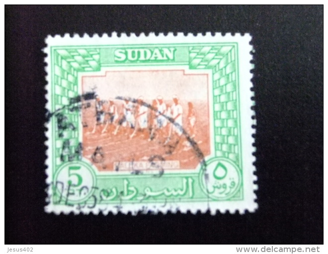 51 SOUDAN CONDOMINIO SUDAN 1951 SALUKAS AUX CHAMPS YVERT 107 FU / SG 134 FU - Sudan (...-1951)