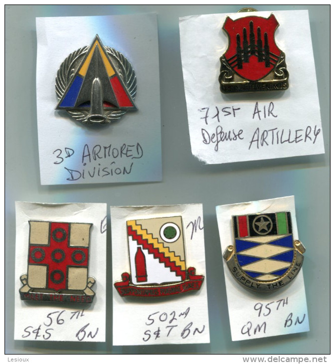 C15 LOT DE 5 INSIGNES US USA DI CREST DIVERS - Army