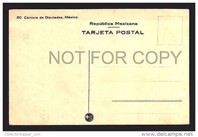 Mexico Tarjeta Postal Camara Diputados POSTCARD ORIGINAL Ca1900 - México