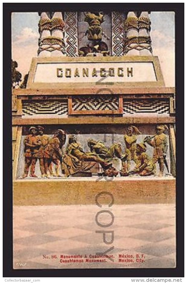 Mexico Tarjeta Postal Monumento Cuauhtemoc  POSTCARD ORIGINAL Ca1900 - Mexico