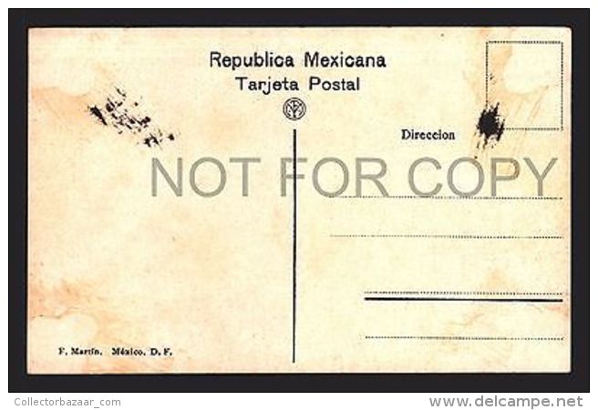 Mexico Tarjeta Postal Monumento Cuauhtemoc  POSTCARD ORIGINAL Ca1900 - Mexico