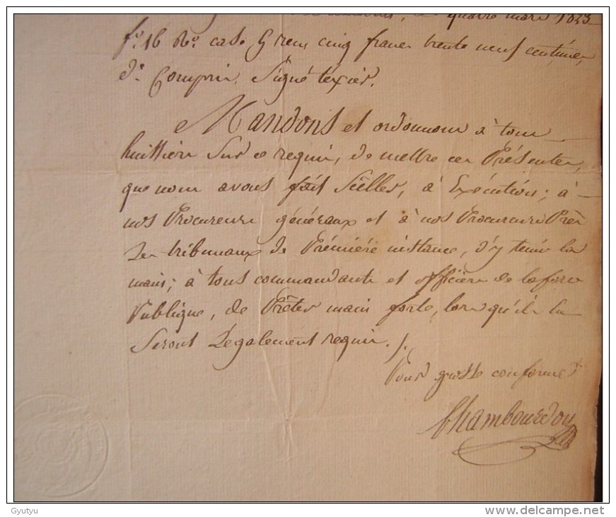 1823 Pleumartin (Vienne),donation Entre Vifs à La Veuve Changobert Née Charandeau - Manuscripts