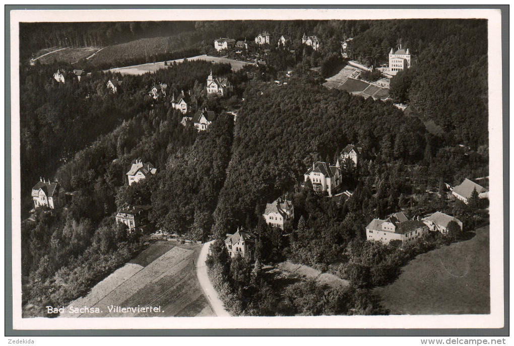 2104 - Ohne Porto - Alte Foto Ansichtskarte - Bad Sachsa Villenviertel Luftaufnahme Luftbild RLM N. Gel TOP Audres - Bad Sachsa