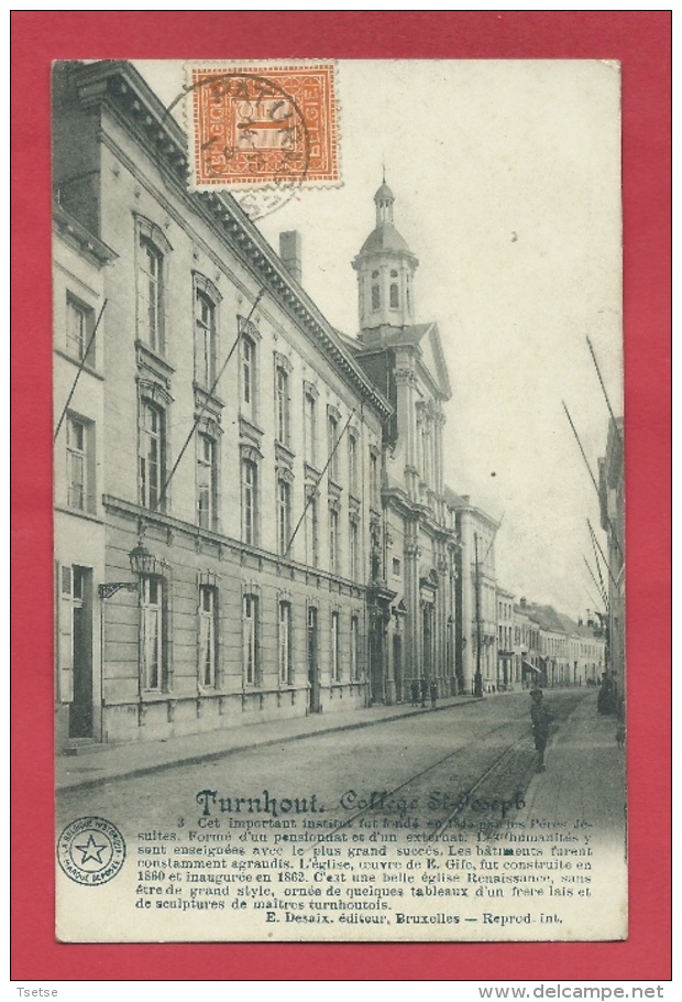 Turnhout - Collège St-Joseph - 1908 ( Verso Zien ) - Turnhout